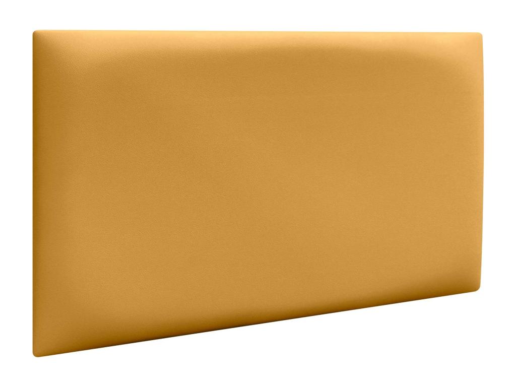 Homzora Padded Faux Leather Wall Panels, Self-Adhesive Acoustic Absorbing Shock-Absorbing Headboards, Mustard, 60x50cm