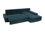 Homzora 112 Corner Sofa, Pink, Sleeping Function, Bedding Box, 265x185x85cm