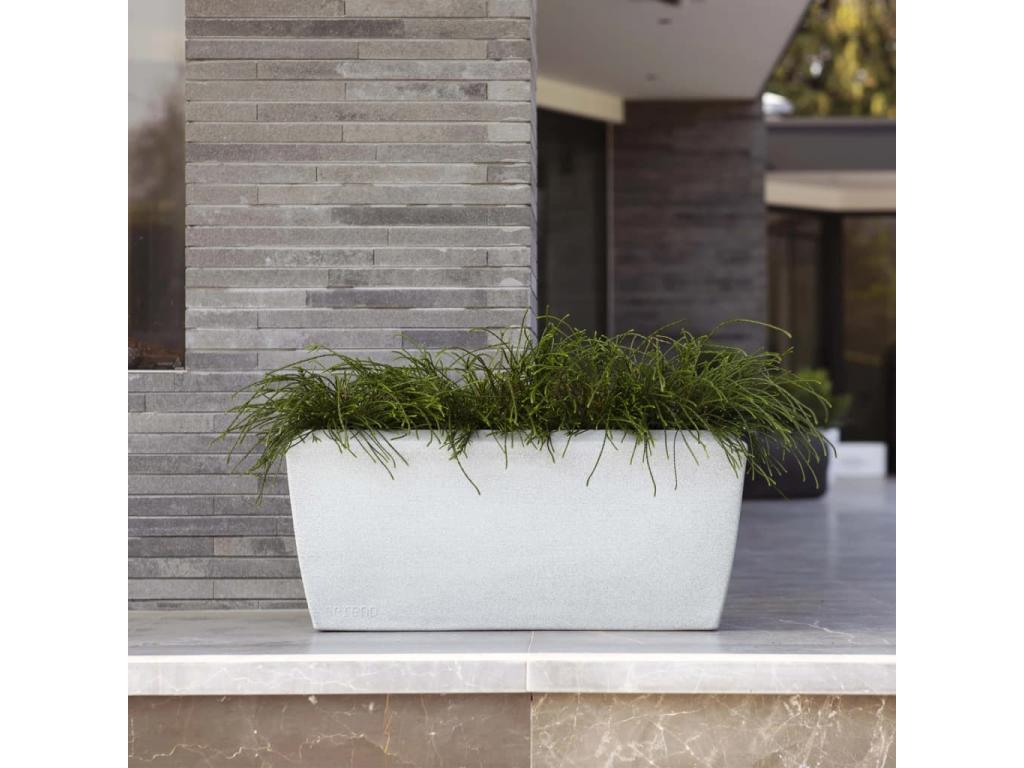 Homzora Arc Rectangular Planter 60x35x40 cm Ivory