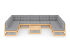 Garden furniture set, brown wood, 70x70x30 cm, 02 0014997