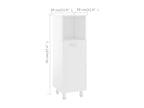 White bathroom cabinet, 30x30x95 cm, engineered wood