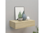 Wall-mounted drawer shelf, oak finish, 40x23.5x10 cm, MDF