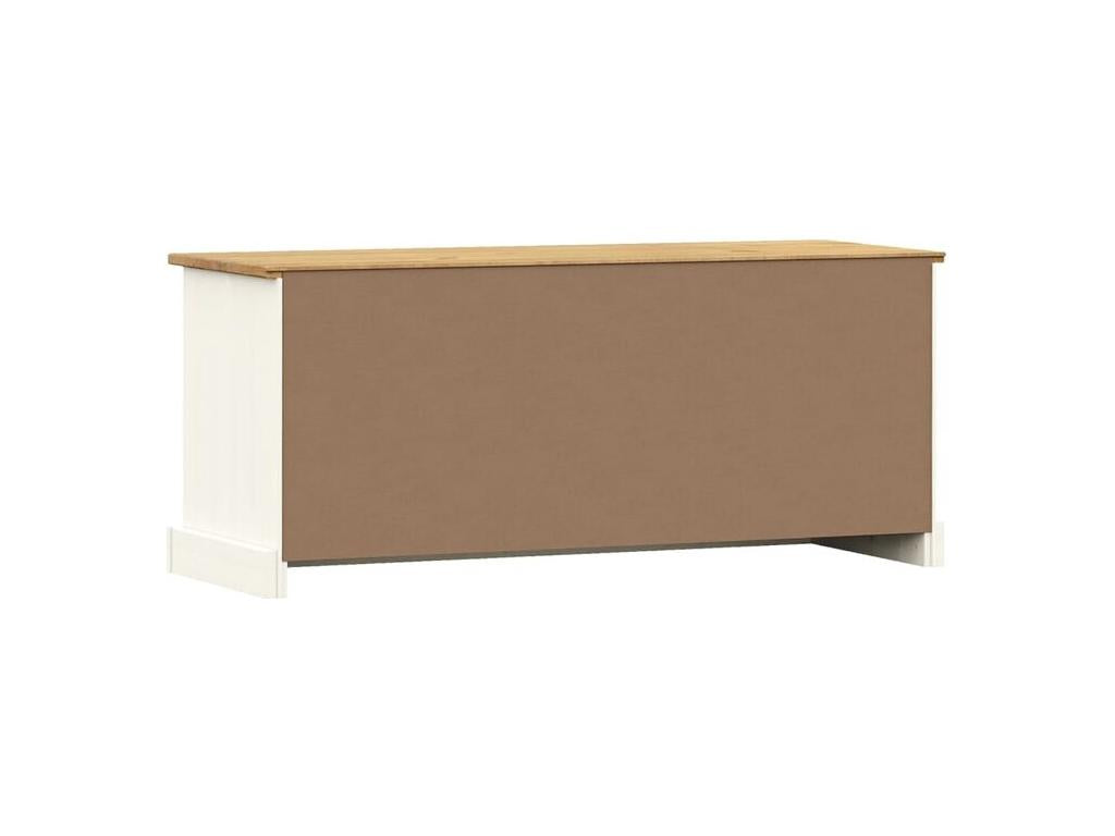 Homzora white shoe bench 106x35x45 solid pine wood