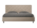 Homzora size bed without slatted base, upholstered 200x210 cm, Homzora faux leather