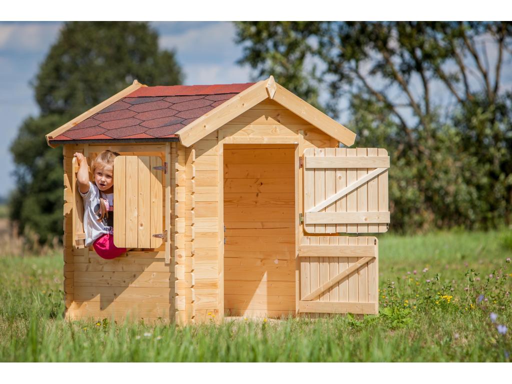 Outdoor children's playhouse 1.1m² - WITH floor - 146x112xH145cm - Homzora M516