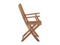6-piece folding garden chairs with cushions, made of wood by Homzora