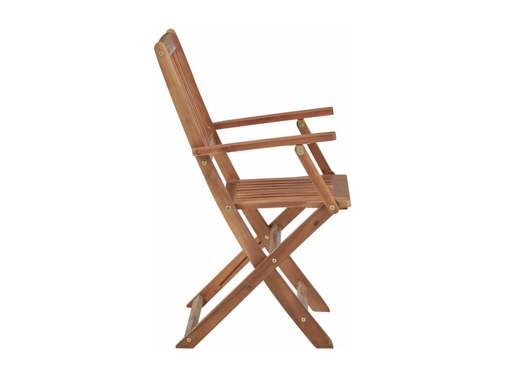 6-piece folding garden chairs with cushions, made of wood by Homzora