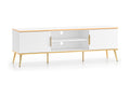 Homzora 2-Door TV Stand 160cm White and Gold