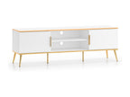 Homzora 2-Door TV Stand 160cm White and Gold