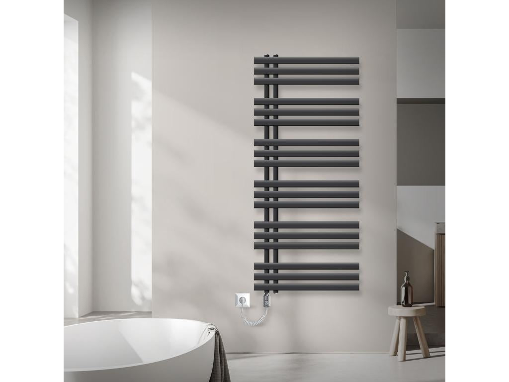 Homzora Iron EM Design Radiator with 900W heating element, 600x1400 mm, anthracite