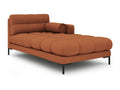 Homzora - Homzora right-hand chaise longue in brick-colored structural fabric - 185x102x75cm