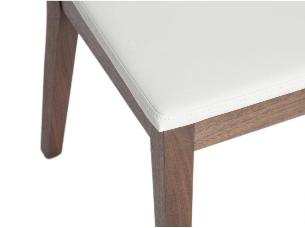 Homzora walnut wood and fabric chair - Set of 2 - Homzora color 67