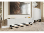 Black TV stand on legs - 175 cm - white - Homzora