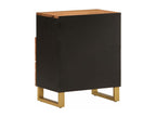 Brown and black bedside table 50x33x60 solid mango wood