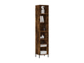 Smoked Oak Highboard 34.5x32.5x180 cm Engineered Wood