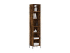 Smoked Oak Highboard 34.5x32.5x180 cm Engineered Wood
