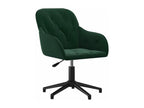 Swivel dining chairs, set of 2, dark green velvet