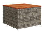 12-piece garden furniture set with cushions, grey woven resin