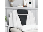Black and white 80cm faux leather headboard cushion