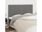 4-piece headboard set, dark grey, 80x5x78/88 cm, fabric