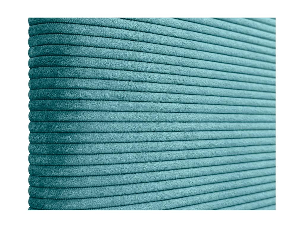 Homzora Plain Corduroy Headboard 110x115 with Bed Legs 105 - Turquoise