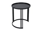 Homzora Set of 2 Side Tables, Round Black Coffee Tables