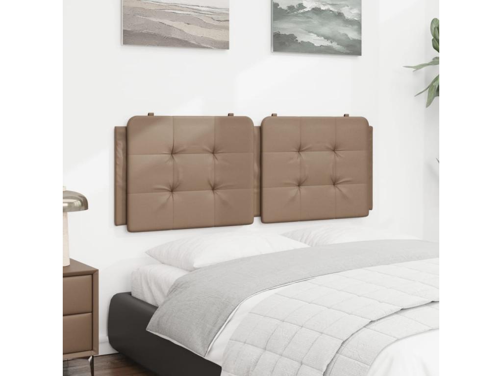Cappuccino headboard cushion, 120cm, faux leather