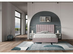 Homzora 1.5-person bed with 120x210 microfiber upholstered slatted base