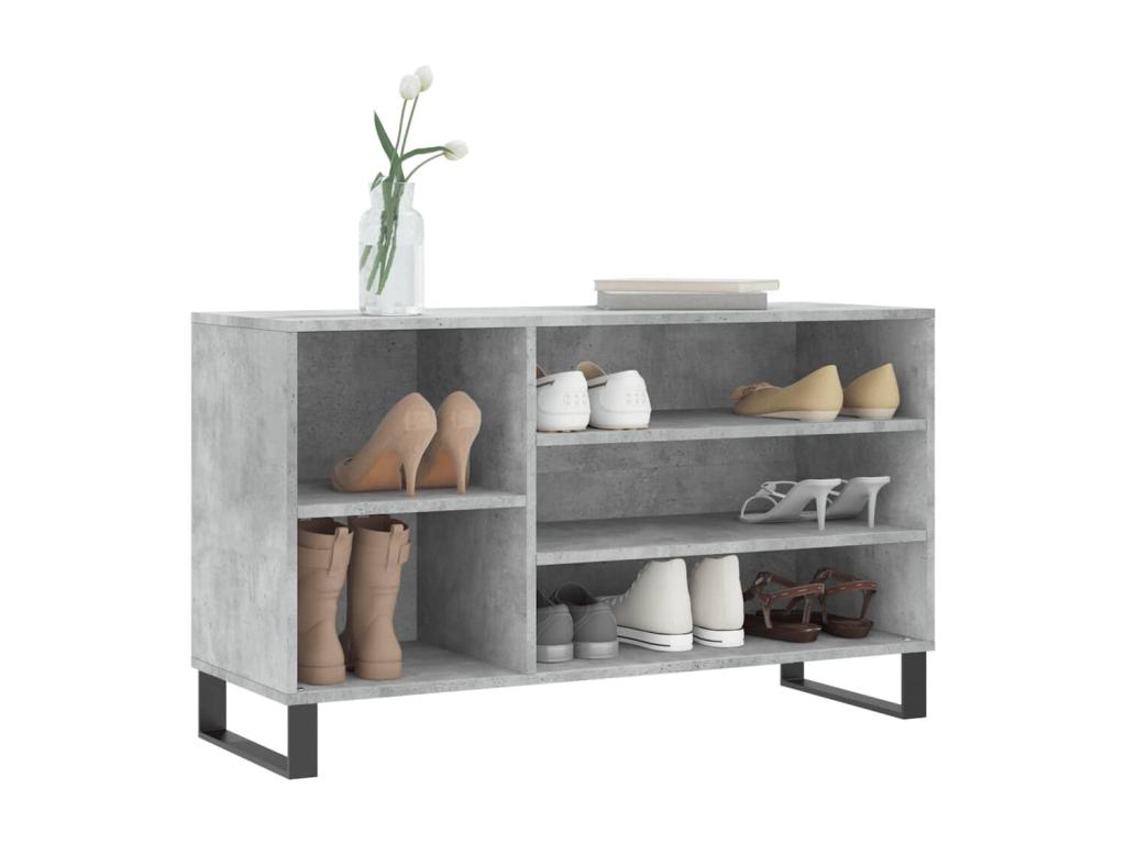 Shoe cabinet, concrete grey, 102x36x60 cm, engineered wood
