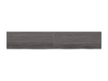 Dark brown wall shelf made of treated solid oak wood