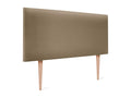 Homzora Smooth Faux Leather Headboard 110x105cm with Legs for 105cm Beds - Light Brown