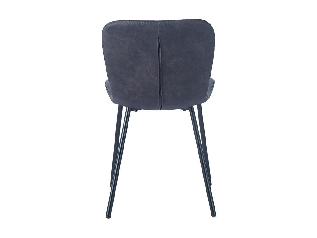 PU leather dining chair in dark grey - ALCAN Collection