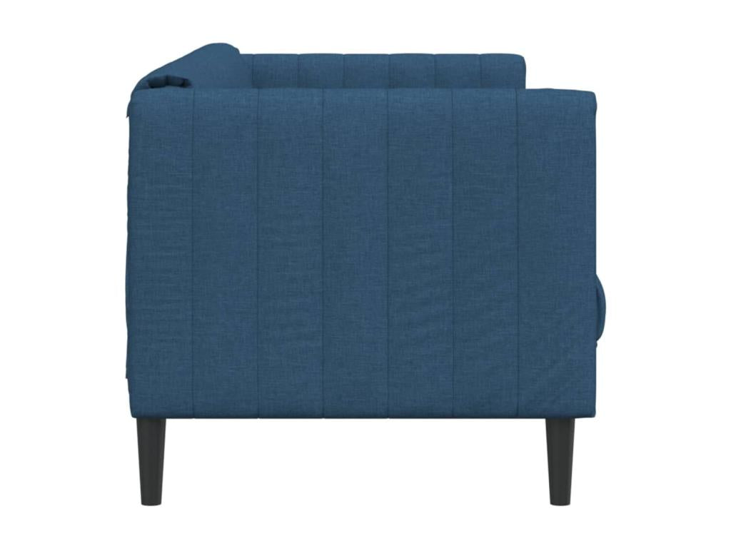 Blue fabric 2-seater sofa