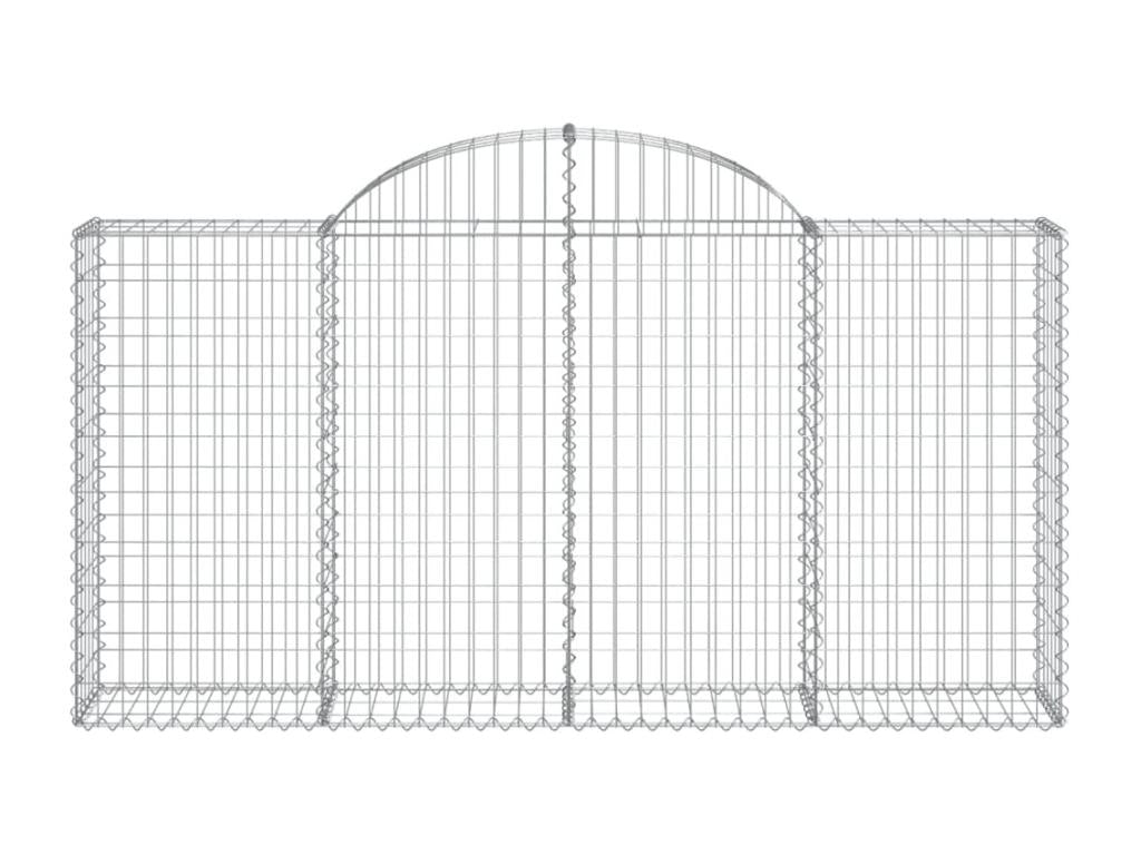 Arched gabion baskets, 14 pcs, 200x30x100-120 mm, galvanized iron