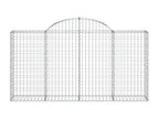Arched gabion baskets, 14 pcs, 200x30x100-120 mm, galvanized iron