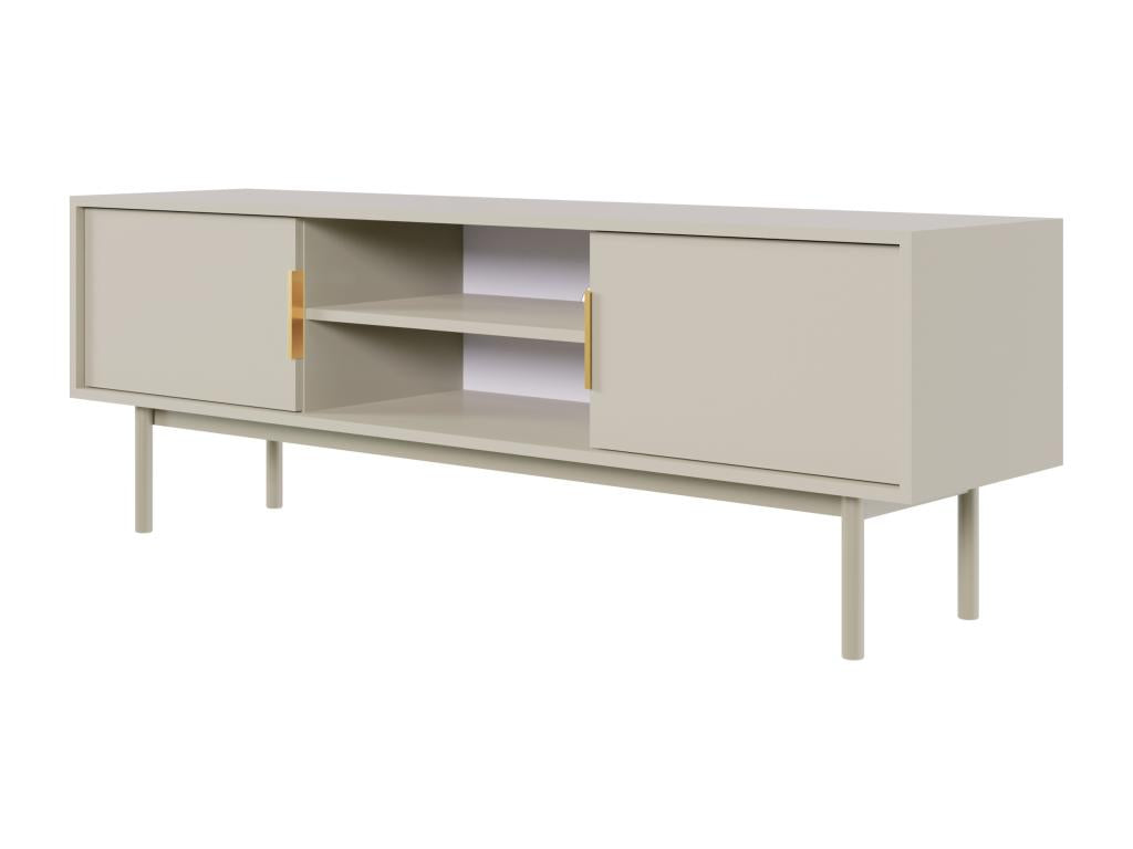 TV stand - 154 cm - two doors with shelves - Homzora grey-beige - Homzora