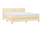 Doucezen bed base with cream mattress, 180x200 cm, fabric