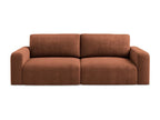3-seater convertible sofa in Chenille - terracotta - Homzora