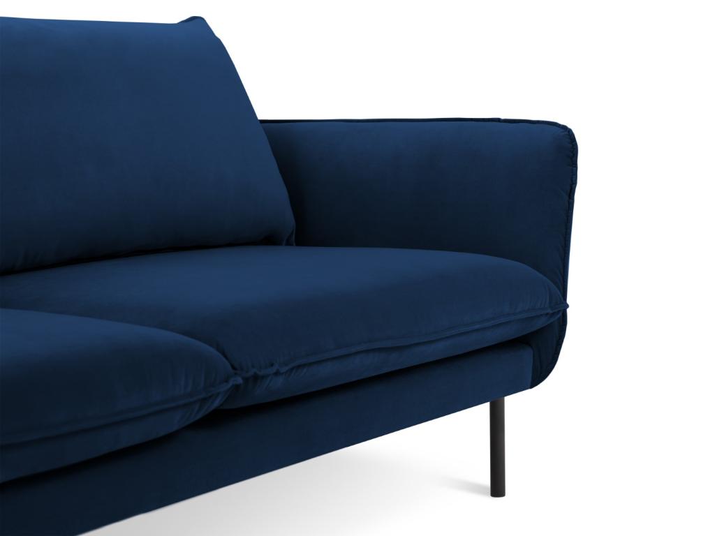 Homzora - Homzora 2-seater sofa in royal blue velvet - 160x92x95cm