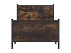 Metal bed frame with headboard and footboard 90x200 cm