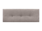 Homzora Plain Corduroy Headboard with Buttons 145x50 cm Fits 120/135/140 cm Beds - Brown