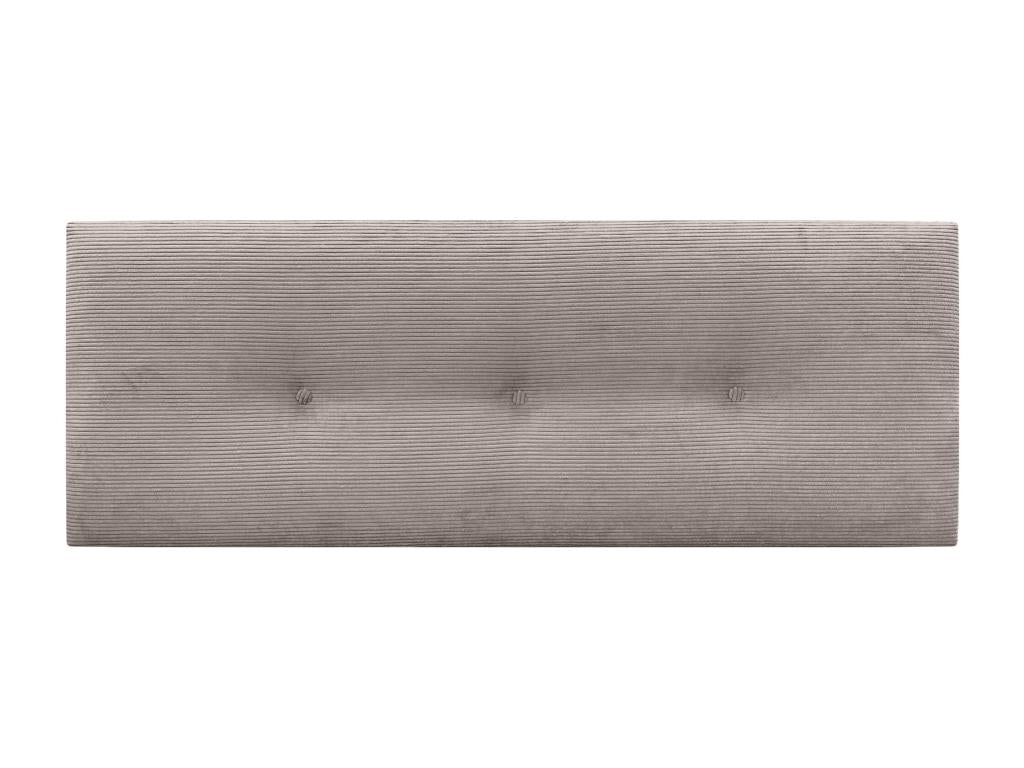 Homzora Plain Corduroy Headboard with Buttons 145x50 cm Fits 120/135/140 cm Beds - Brown