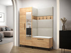 Homzora 107 Hallway Furniture 196x158x46cm Mirror Craft Oak Laminate - Tapestry