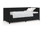 Black daybed 90x200 cm Solid pine wood
