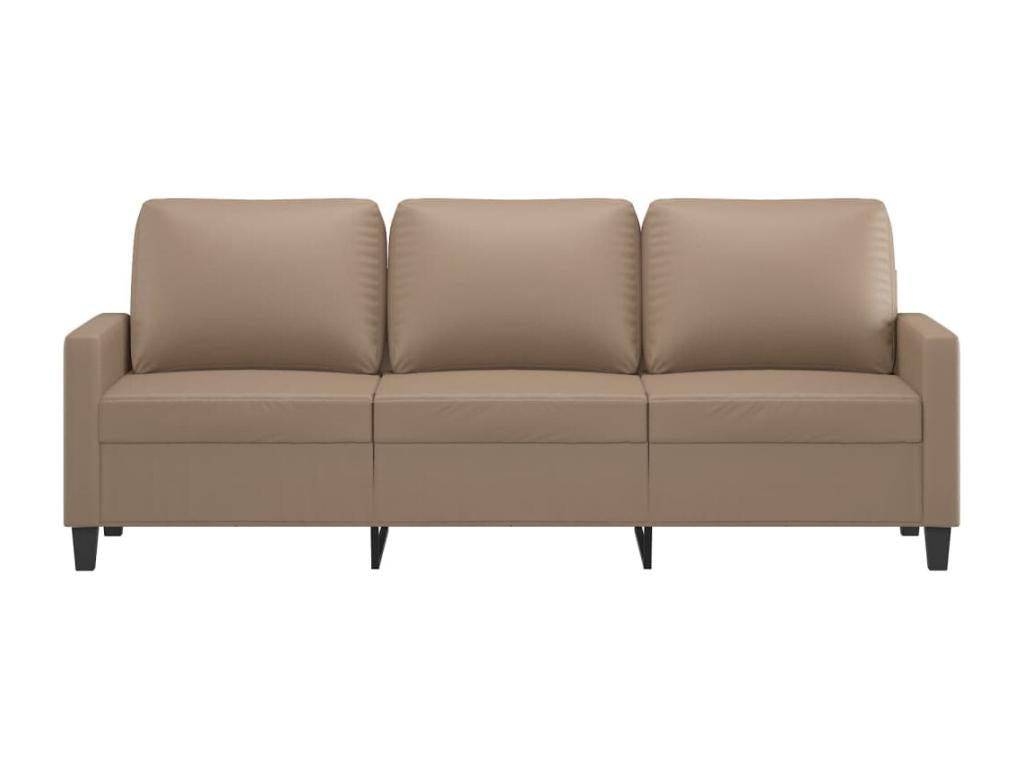 Cappuccino 3-seater sofa, 180 cm, faux leather