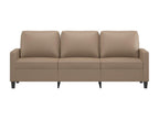 Cappuccino 3-seater sofa, 180 cm, faux leather