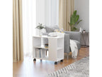 White side table, 70x35x55 cm, engineered wood