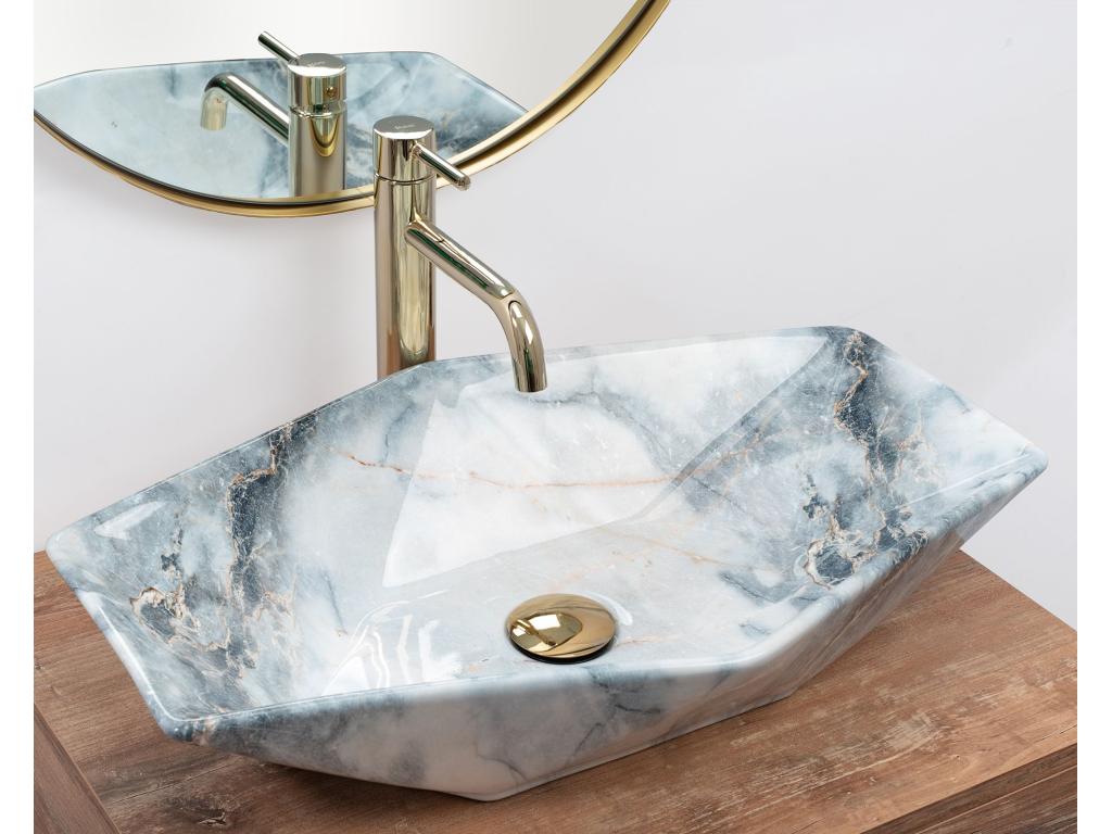 Doucezen Granite Shiny Grey Countertop Washbasin