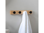 Homzora Black 4 Hook Coat Rack Knobs