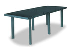 11-Piece Outdoor Dining Set, Green Plastic